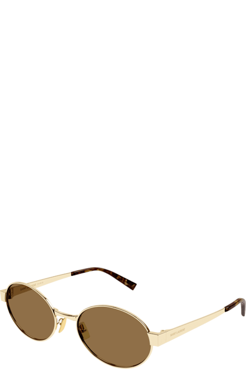 Saint Laurent Eyewear Eyewear for Women Saint Laurent Eyewear Saint Laurent Sl 692 Linea Sl Logo 004 Gold Brown Sunglasses