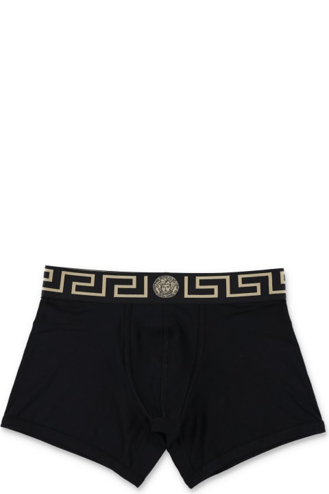 Underwear for Men Versace Bi-pack Greca Border Boxers