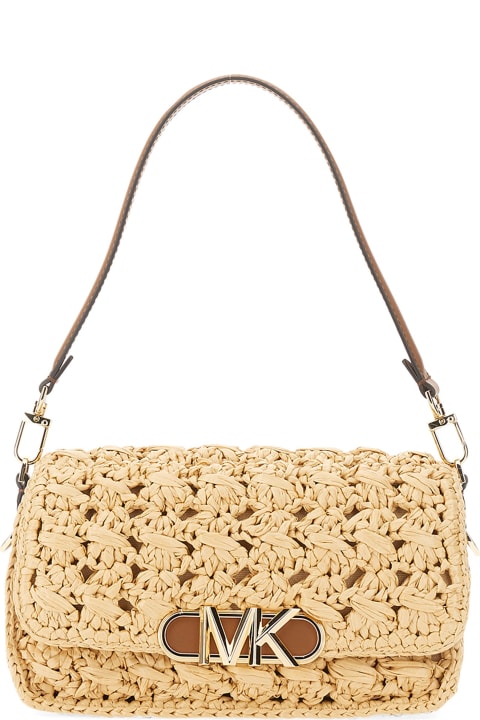 Michael Michael Kors Parker Medium Woven Straw Shoulder Bag