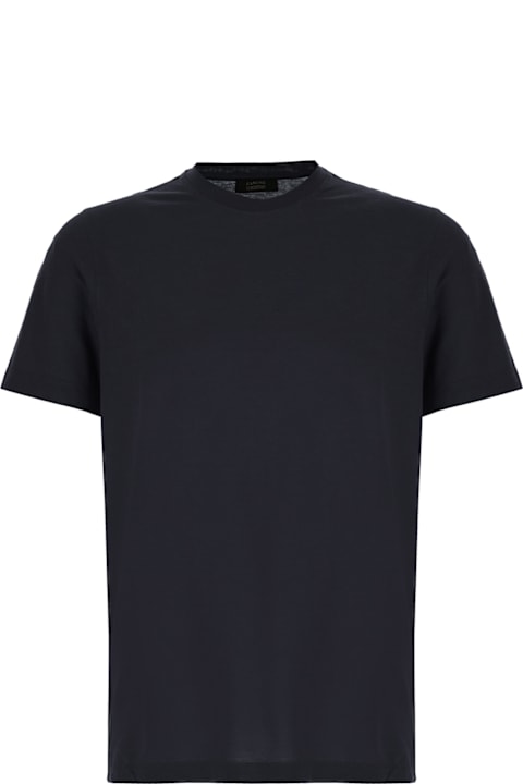 Zanone Clothing for Men Zanone Black Cotton T-shirt