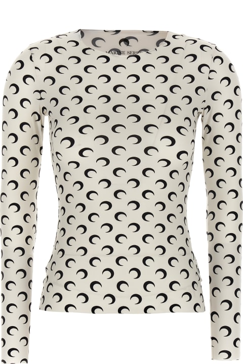 Marine Serre for Women Marine Serre 'moon Printed Jersey Second Skin' T-shirt