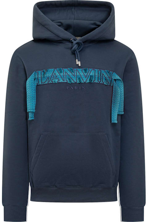 Lanvin Fleeces & Tracksuits for Men Lanvin Curb-lace Drawstring Hoodie