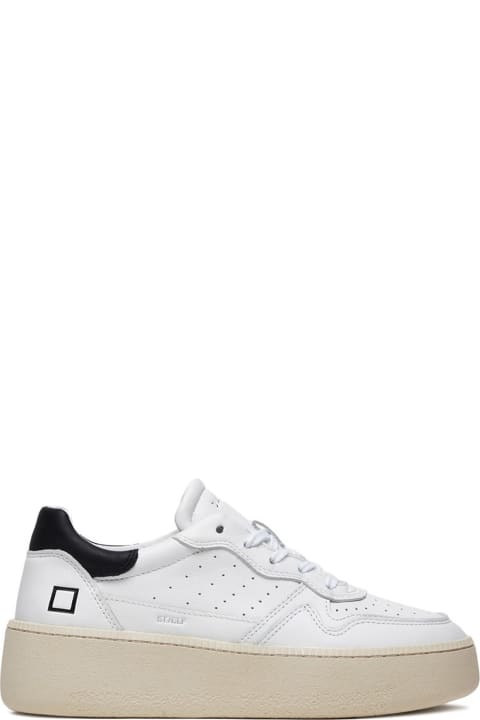 D.A.T.E. for Women D.A.T.E. White Women's Sneaker In Leather And Contrasting Sole