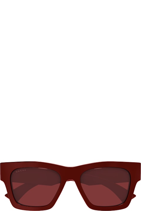 Gucci Eyewear لـ Kids Gucci Eyewear Gucci Gg1835s Linea Name Of Brand 003 Burgundy Red Sunglasses