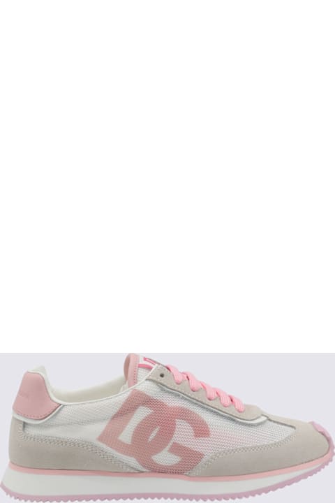 Fashion for Men Dolce & Gabbana White And Pink Sneakers
