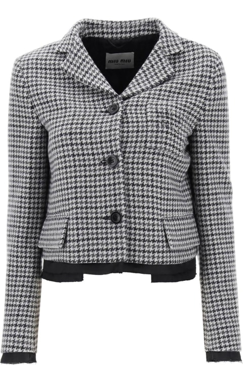 Miu Miu Coats & Jackets for Women Miu Miu Cropped Wool Blazer