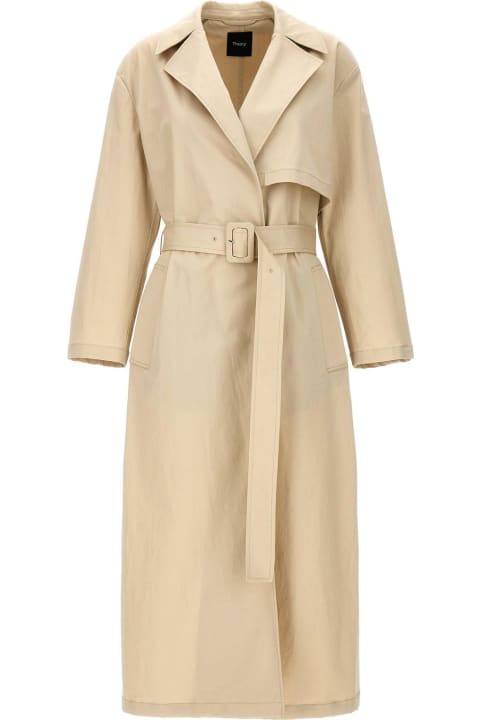 Theory Clothing for Women Theory Belted Wrap Trench Coat