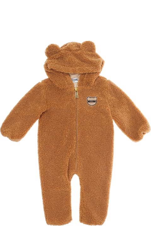 Moschino لـ Kids Moschino Brown Teddy Bear Onesie In Teddy Baby