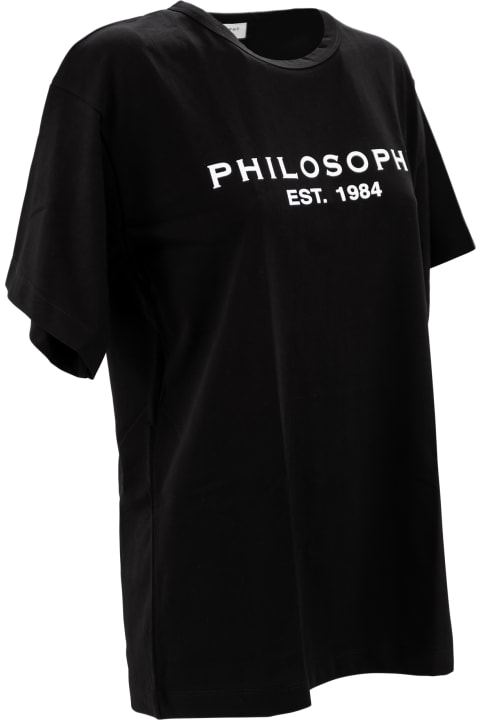 Philosophy di Lorenzo Serafini Topwear for Women Philosophy di Lorenzo Serafini Graphic-print Cotton T-shirt Philosophy di Lorenzo Serafini