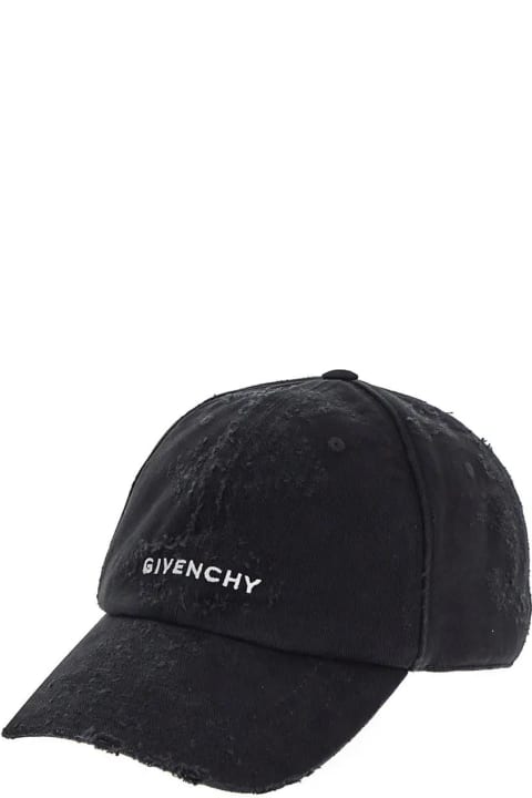 Fashion for Men Givenchy Givenchy Embroidered Cap In Black Cotton