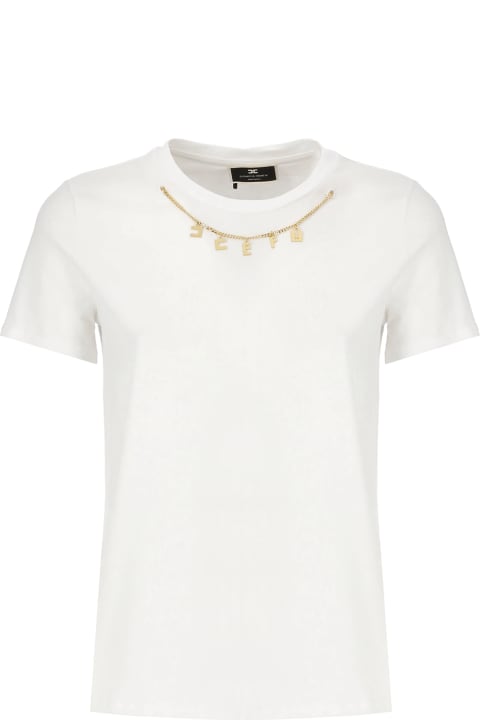 Elisabetta Franchi for Women Elisabetta Franchi White T-shirt With Jewel