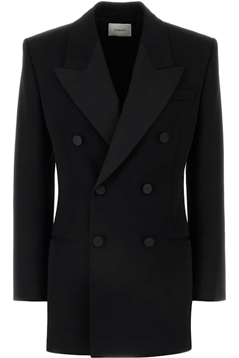 Saint Laurent Coats & Jackets for Women Saint Laurent Black Wool Blazer