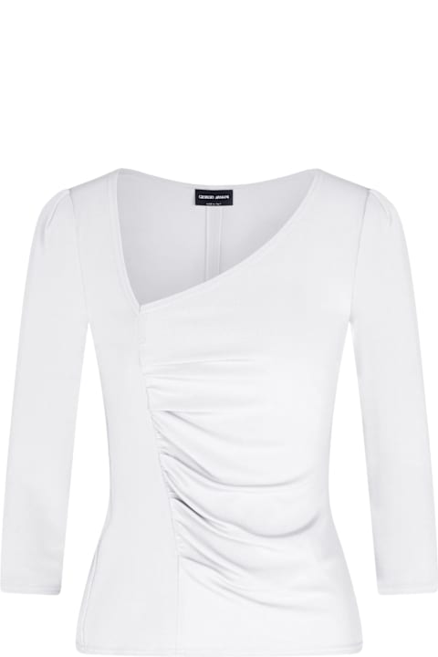 Giorgio Armani ملابس علوية لـ السيدات Giorgio Armani Sweater With Asymmetrical Neckline