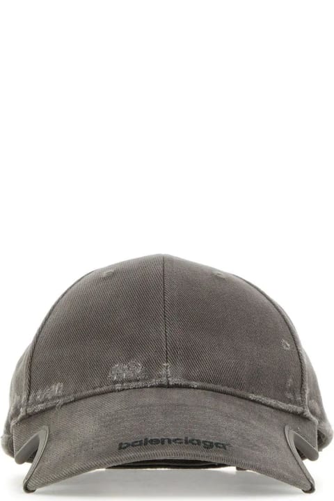 Balenciaga Hats for Women Balenciaga Dark Grey Drill Baseball Cap