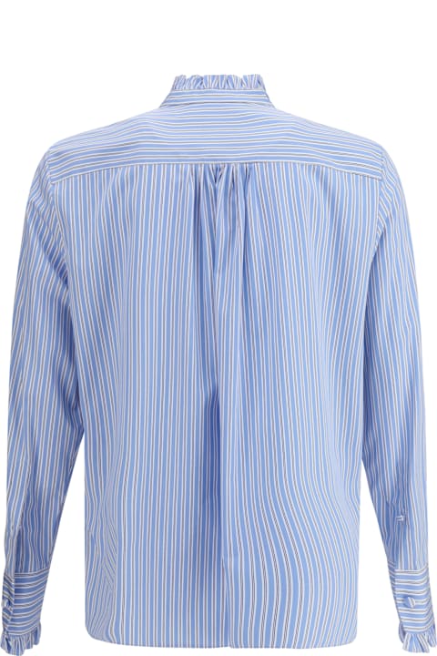 Homeware Valentino Striped Plastron And Ruffle Shirt