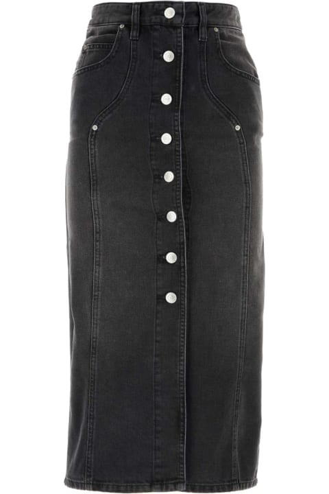 Clothing for Women Marant Étoile Black Denim Vandy Skirt