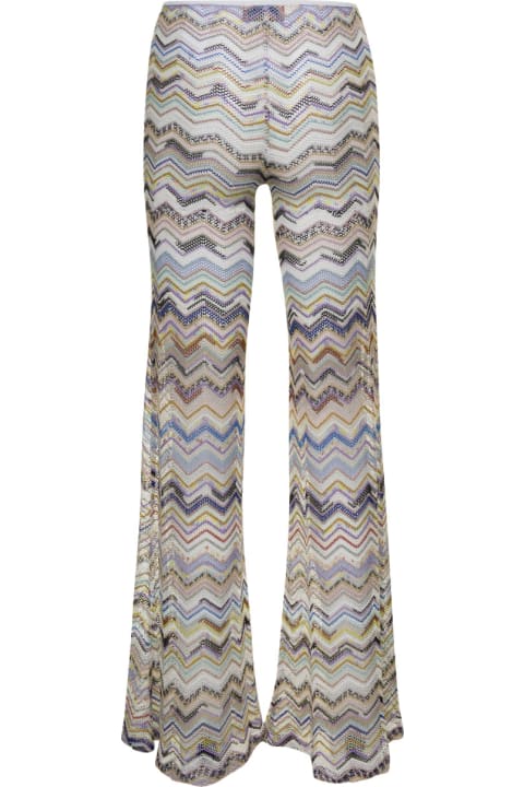 Missoni for Women Missoni Multicolor Flared Trousers In Viscose Blend Woman