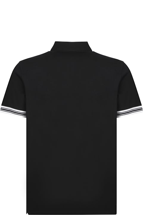 Moncler for Men Moncler Logo Black Polo Shirt