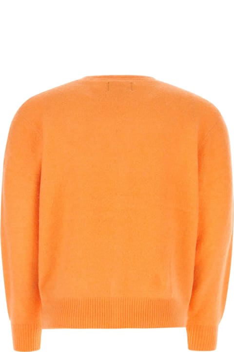 Stussy Sweaters for Men Stussy Orange Nylon Blend Cardigan