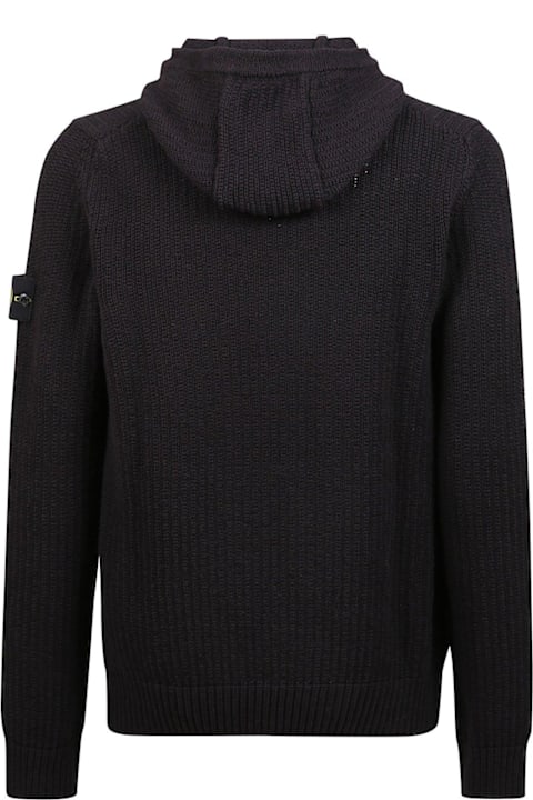Stone Island سترات صوف وبدل رياضية لـ القسم الرجالي Stone Island Long-sleeved Knitted Hoodie