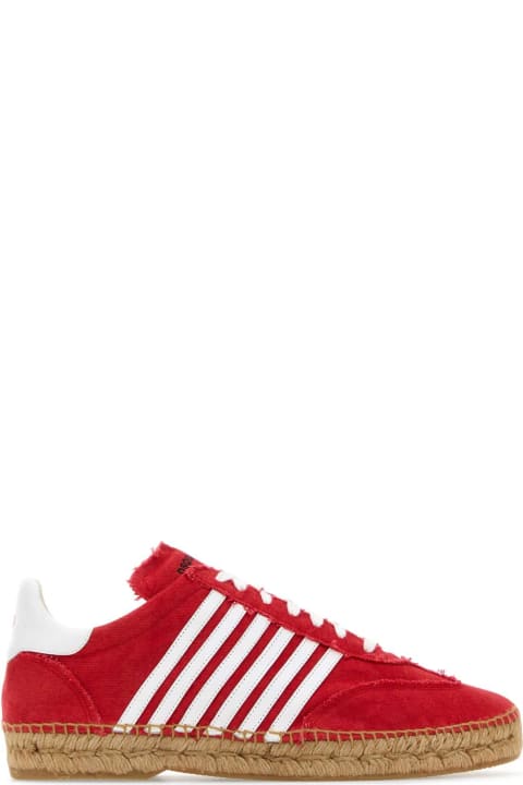 Dsquared2 Sneakers for Men Dsquared2 Red Canvas Sneakers