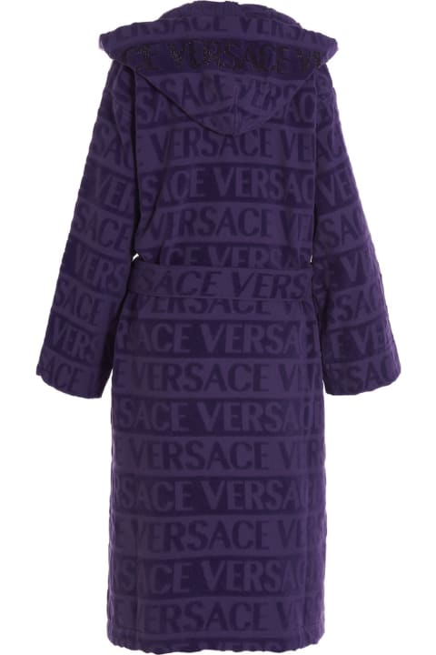 Sequin Logo Bathrobe