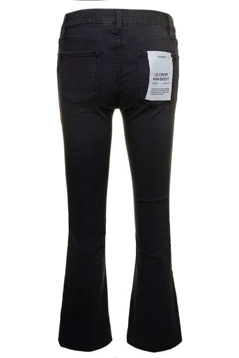 Frame for Women Frame 'le Crop Mini Boot' Black Five-pocket Jeans In Stretch Cotton Denim Woman