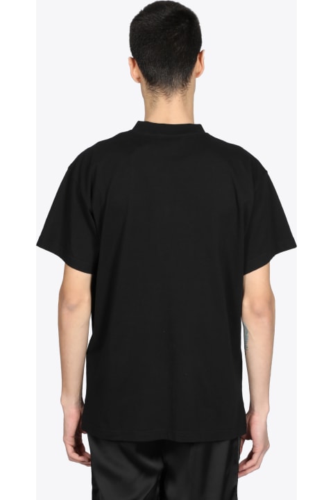 College T-shirt Pastel Black cotton t-shirt with pastel color logo - College t-shirt pastel