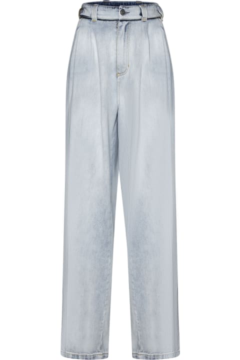 Pants & Shorts for Women Maison Margiela Memory Wide-leg Pleated Jeans