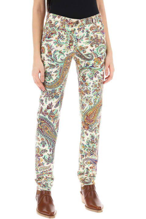 Etro for Women Etro Paisley-printed High-waist Stretched Jeans