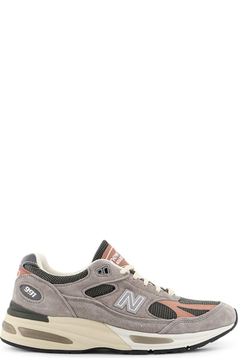 New Balance Suede And Mesh Sneakers With Side Logo