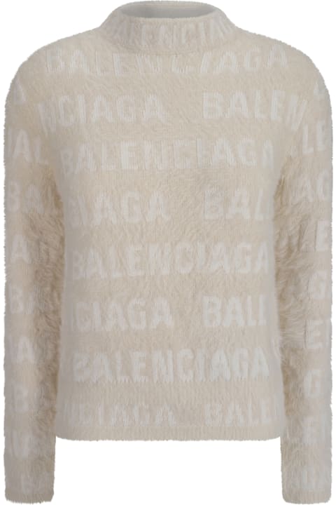 Balenciaga for Women Balenciaga Furry Fitted Sweater