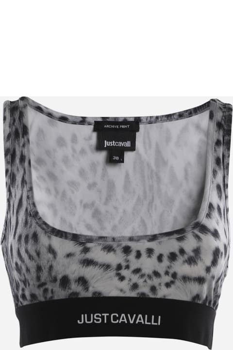 Cropped Top With All-over Animal Print