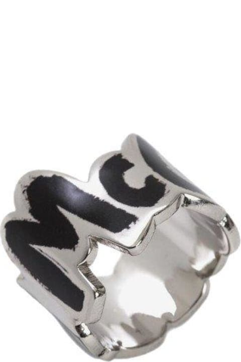 Alexander McQueen Jewelry for Women Alexander McQueen Logo Engraved Cut Out Ring