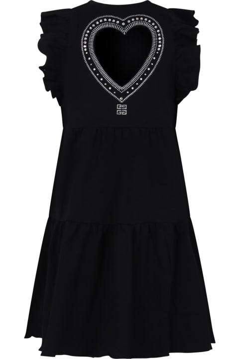 Dresses for Girls Givenchy Black Dress For Girl With Logo