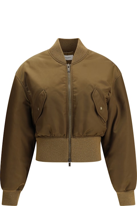 Saint Laurent Coats & Jackets for Women Saint Laurent Glossy Nylon Bomber Jacket