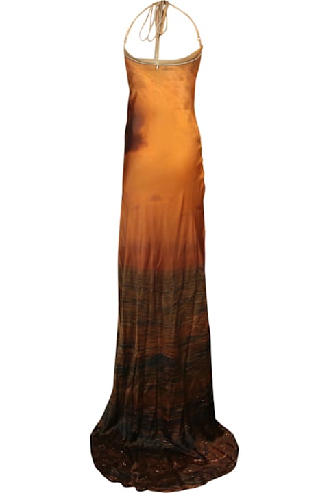 Roberto Cavalli for Men Roberto Cavalli Sunset Aran Multicolor Long Dress