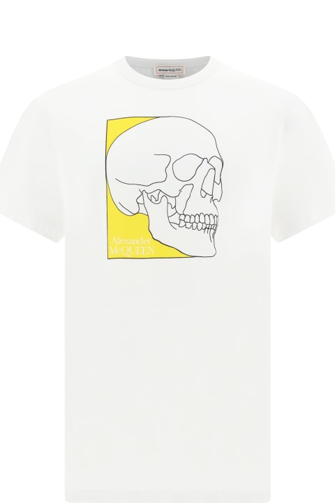 メンズ トップス Alexander McQueen Skull Logo Print T-shirt