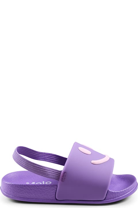 Shoes for Girls Molo Purple Slippers For Girl With Smiley