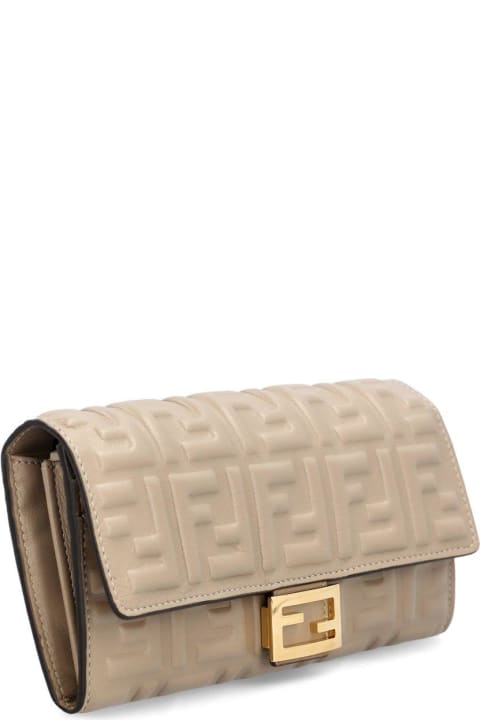 Fendi - Baguette Continental Wallet - Silver – Shop It