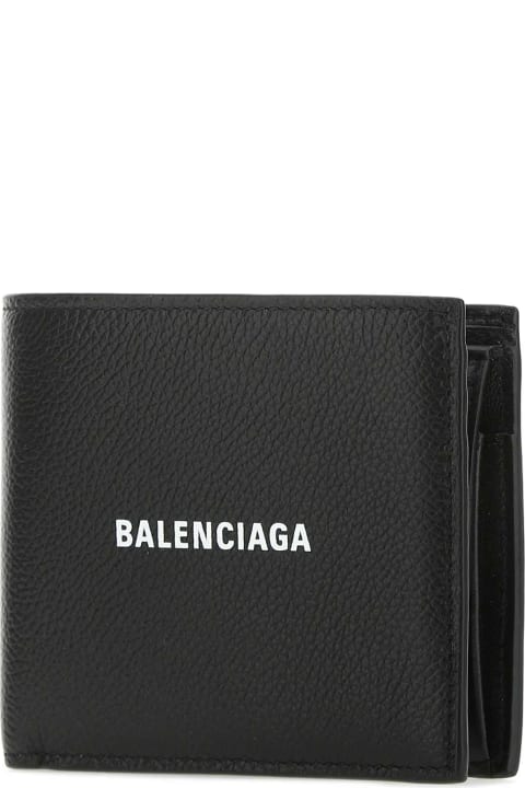 Accessories for Men Balenciaga Black Leather Wallet
