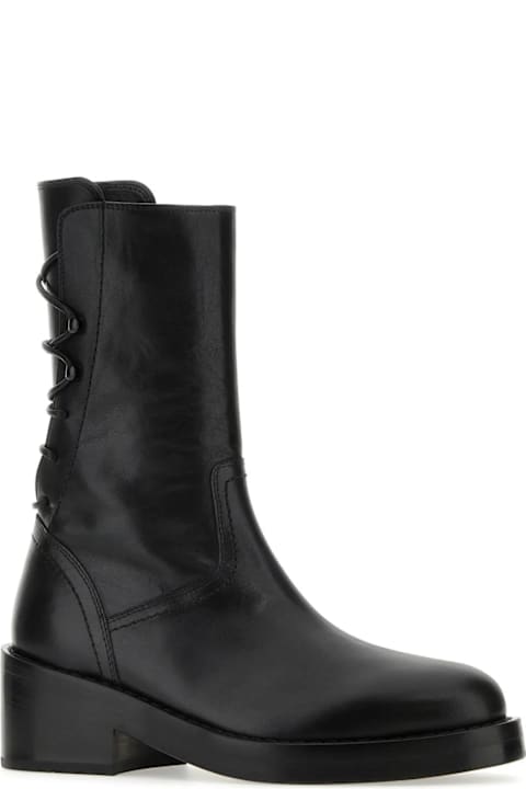 Ann Demeulemeester for Women Ann Demeulemeester Black Leather Henrica Ankle Boots