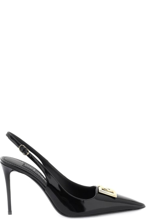 Dolce & Gabbana Shoes for Women Dolce & Gabbana Glossy Leather Slingback Pumps