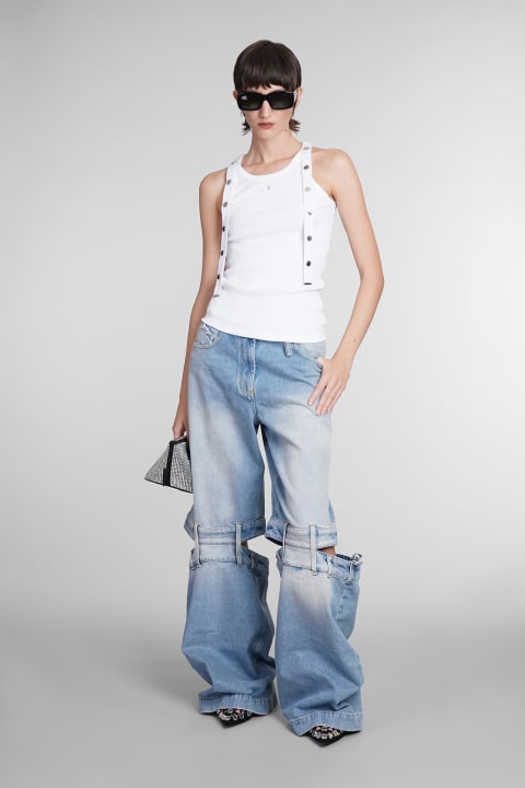 Homeware The Attico Logo Patch Ribbed Jersey Tank Top
