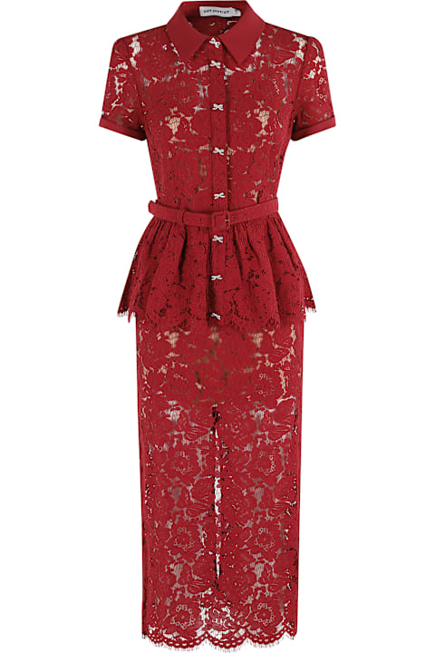 Fashion for Women self-portrait Lace Peplum Midi Dress