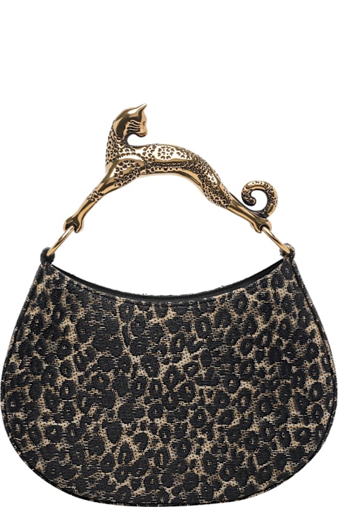 Homeware Lanvin Cat Leopard Hobo Bag
