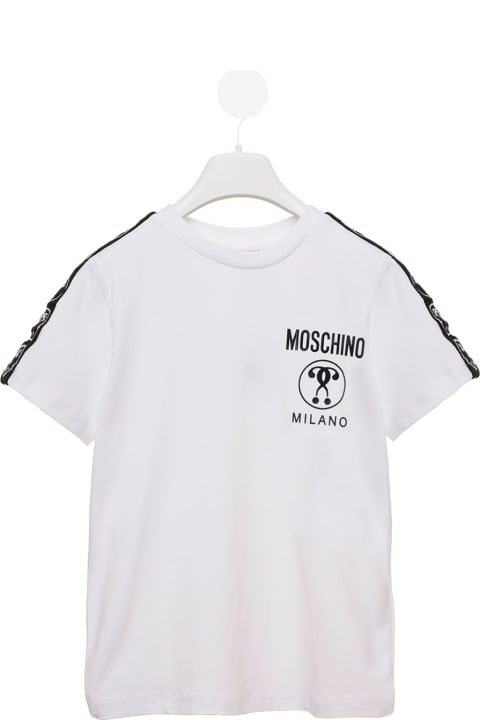 Moschino Kids Baby Boy's White T-shirt With Logo