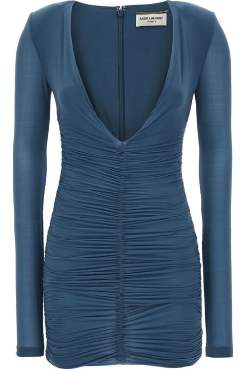 Saint Laurent Dresses for Women Saint Laurent Draped Jersey Dress