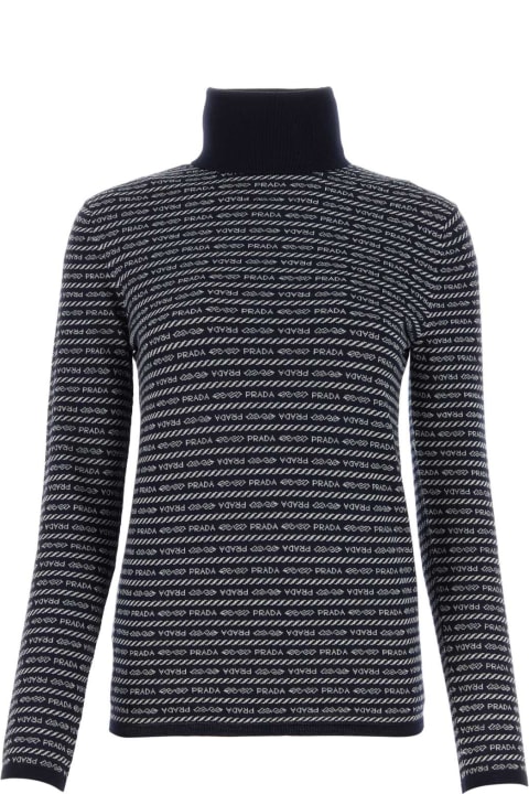 Prada Sweaters for Women Prada Embroidered Wool Sweater