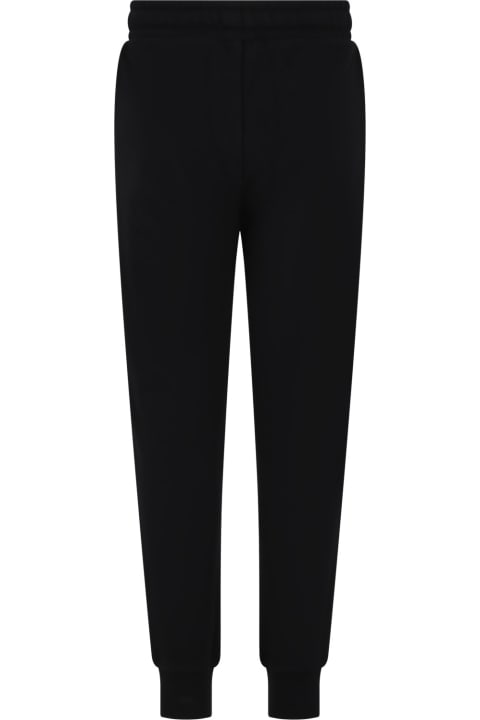 Moschino for Kids Moschino Black Trousers For Boy With Logo